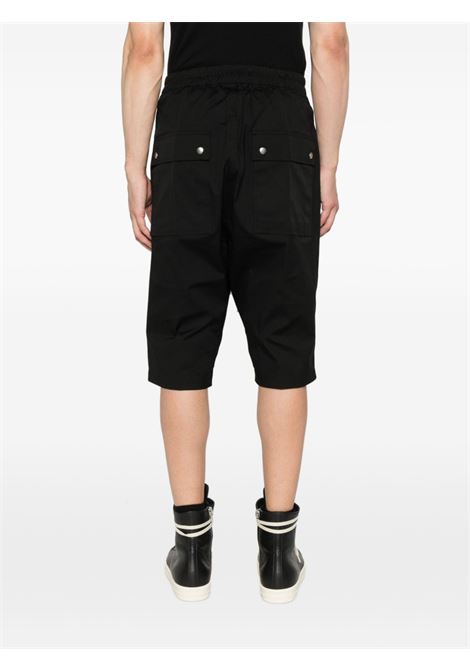 Shorts con coulissse in nero Rick owens - uomo RICK OWENS | RU02E1349TE09